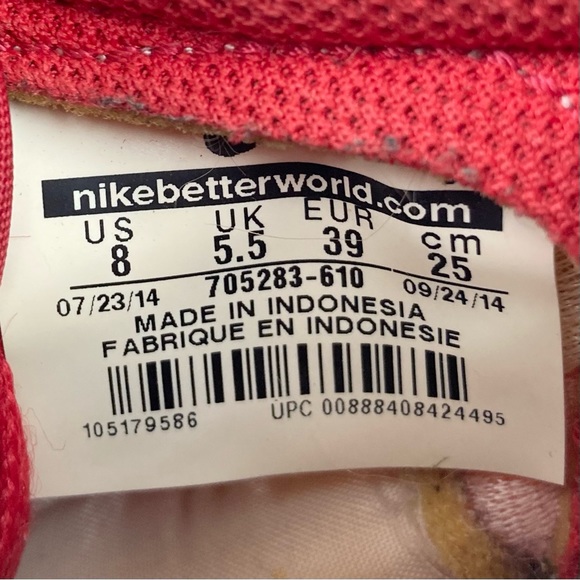 Nike Women’s Gennico Red & White Pokla Dot Athletic Training Shoes Size 8.0 - Picture 9 of 9